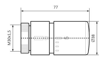 Термостатическая головка SLIM белая M30x1,5 POLETTI