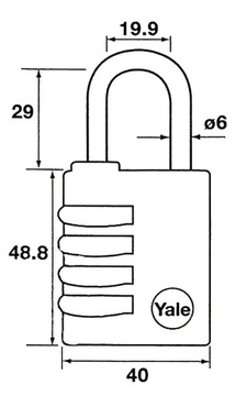 Код переменной комбинации навесного замка Yale Y150/40/130/1