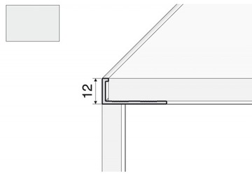 Listwa krawędziowa A52 - 100cm/12mm ALUMINIUM