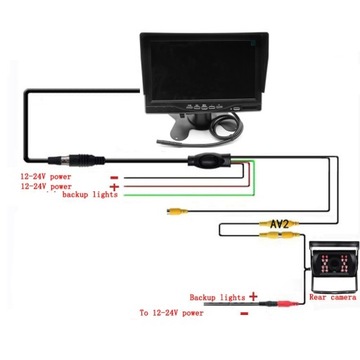 МОНИТОР КАМЕРЫ ЗАДНЕГО НАПРАВЛЕНИЯ 7TIR АВТОБУС 10м 12В/24В КРОНШТЕЙН