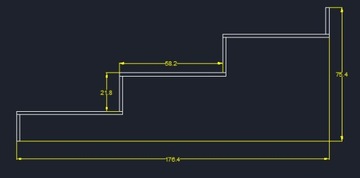 ПОДВЕСНАЯ ПОЛКА P80/9P 176 СМ X 75 СМ X 19 СМ ОЛЬХА