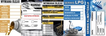 Naklejka Serwisowa wymiana OLEJU ROZRZĄD KLIMA LPG