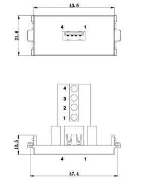 РОЗЕТОЧНЫЙ МОДУЛЬ СИСТЕМА USB 2.0 MOSAIC