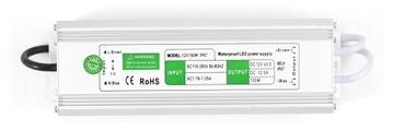 БЛОК ПИТАНИЯ 12 В 150 Вт 12,5 А IP67 ВОДОНЕПРОНИЦАЕМЫЙ ДЛЯ СВЕТОДИОДНОГО СТОЛИКА
