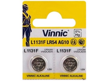 10 аккумуляторов AG10 VINNIC L1131 LR1130 LR 54 G LR54