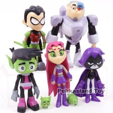 MŁODZI TYTANI TEEN TITANS CN 8 FIGUREK ZESTAW