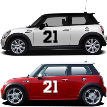 MINI COOPER numer boczny - folia samochodowa