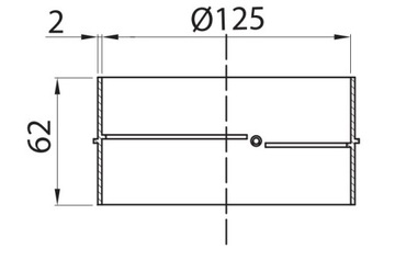 Соединитель круглого воздуховода, диаметр 125 мм
