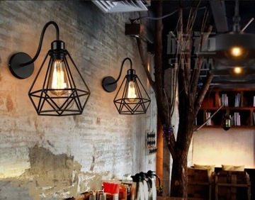 фото ориг. №3, Lantern wall-mounted wall lamp в style loft renault e27 black