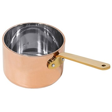Miedziany MINI garnek 8,5cm 0,33L jednodaniowy