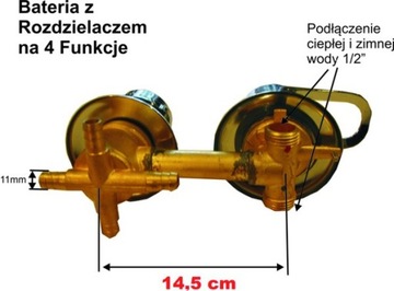 Bateria do kabin i paneli pryszn. 4 funkcje 14,5cm