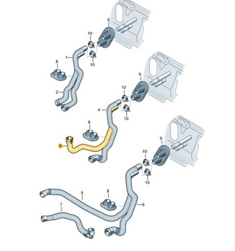 ШЛАНГ ТРУБКИ ОХЛАЖДАЮЩЕЙ ЖИДКОСТИ AUDI A4 B6 B7 EXEO ОРИГИНАЛ ОТ ДИЛЕРА