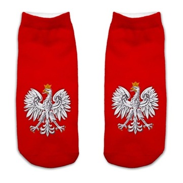 SKARPETKI STOPKI FULLPRINT 3D GODŁO POLSKI ORZEŁ