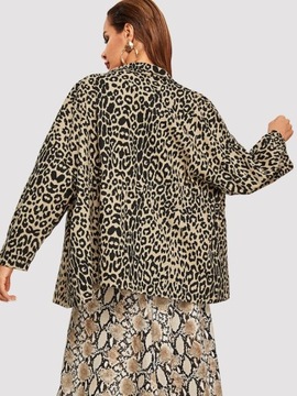 Kurtka parka płaszczyk w panterkę cętki leopard