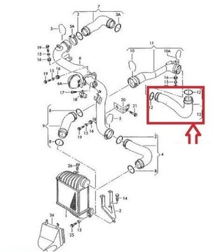 RURA WĄŻ TURBO INTERCOOLERA AUDI A3 1.9 130 KM ASZ