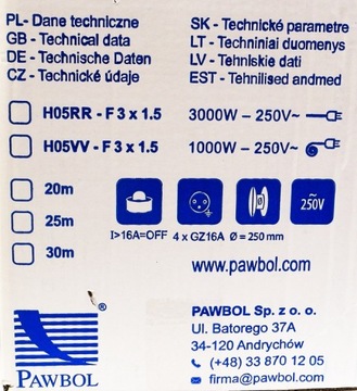 Zwijak bębnowy bęben nawijak 4 Gniazda fi 250 z/u