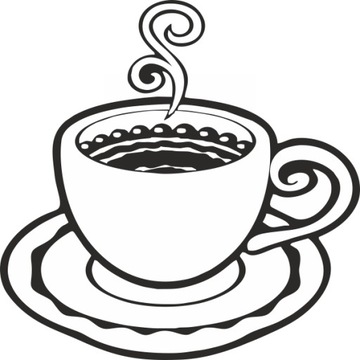 Wodoodporna naklejka na ścianę do kuchni filiżanka KAWA 50 cm