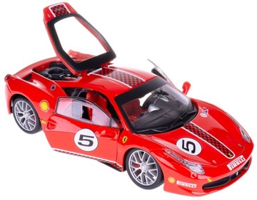 FERRARI 458 CHALLENGE MODEL METALOWY BBURAGO 1:24