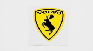 Naklejka Volvo łoś żółta