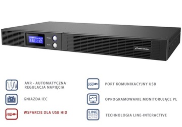 ИБП POWERWALKER LINE-INTERACTIVE 500ВА 1RU 4X IEC