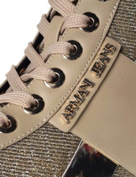 ARMANI JEANS włoskie damskie trampki buty GOLD rozmiar 36 WYPRZEDAŻ
