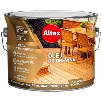 Olej do drewna 2.5L bezbarwny altax