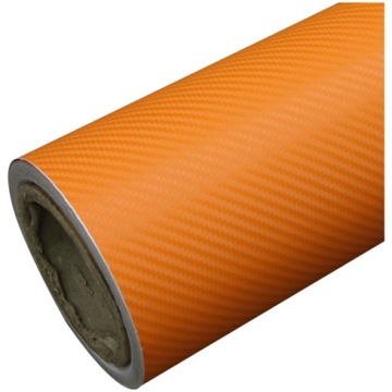 ШПОН CARBON 3D ФОЛЬГА CARBON ORANGE 127 x 50 см