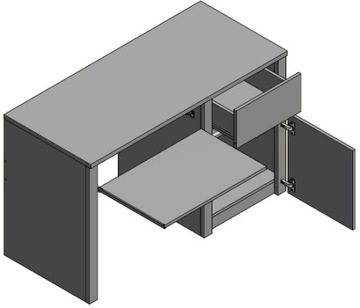 MONTANA B1 SMOOTH GREY письменный стол для молодежной комнаты