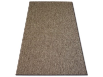 DYWAN PŁASKO TKANY JUTA 80x150 gładki brąz #B395