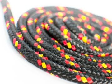 Полипропиленовая плетеная парусная веревка прочная 2 мм черная веревка 20мб