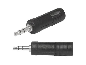 Przejście mini Jack: wtyk 3.5 gniazdo 6.3 4019