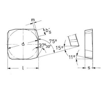 Пластины SPKN 1203 EDR SM P25, новая пластина