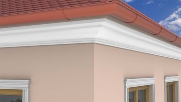 Наружная лепнина, карниз крыши GW01 14х14