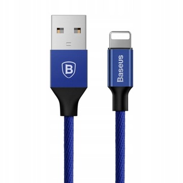 USB-кабель для Apple Lightning 8-контактный BASEUS 2.4A 1,8м прочная оплетка 180см