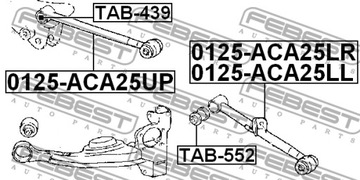 TOYOTA RAV4 00-06 II ТЯГА ЗАДНЯЯ НИЖНЯЯ ПРАВАЯ ЛЕВАЯ