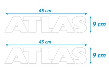 НАКЛЕЙКИ НАКЛЕЙКИ - АТЛАС - 2 шт - БЕЛЫЕ.