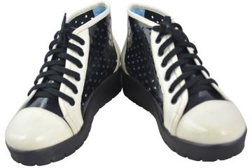 Creepers AGA ECRU/BLACK LEATHER 36 ПРОМО БУТОМАНИЯ