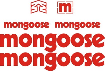 MONGOOSE czerwone naklejki na rower 86-2B - YESS Naklejki
