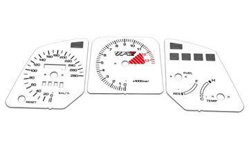 Honda VFR 750 RC24 1988-1989 Tarcze Zegarów BIAŁE