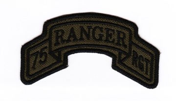 VAR Naszywka RANGER 75 RGT OLIV 9,4 x 5 cm