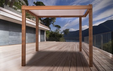 фото ориг. №12, Zagiel sunscreen expanding roll garden on pergola white 3x5m