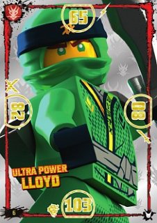 karta nr 6 Ultra power Lloyd Lego Ninjago seria 3