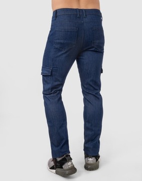 Ocieplane Polarem Spodnie Męskie Jeans ZD28 76 cm
