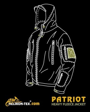 Мужская флисовая толстовка, куртка Helikon Patriot Polar, плотная и теплая, черная, L