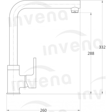 INVENA КУХОННЫЙ Смеситель С ПОВОРОТНЫМ ИЗЛИКОМ