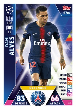 karta Champions 2018/19 2018/2019 273. Dani Alves