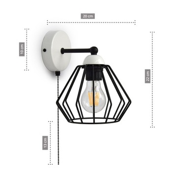 Настенный светильник Loft Wire Edison из проволоки 724-KW1