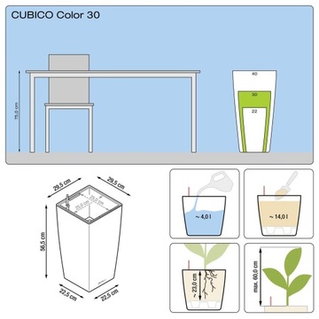 фото ориг. №5, Flowerpot plastic shades of brown 1 bezu lechuza 30 centimeters x 30 x 56 centimeters