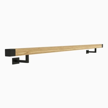 фото ориг. №2, Handrail wall-mounted wooden 40x40 110cm oak color