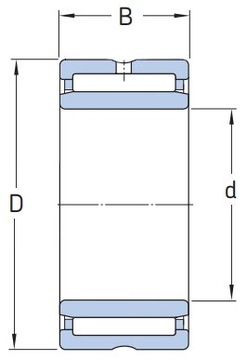 NA 4908 JNS Игольчатый роликоподшипник 40x62x2